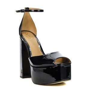 Sam Edelman NEW 5.5 Kori Patent Platform Ankle-Strap Sandal